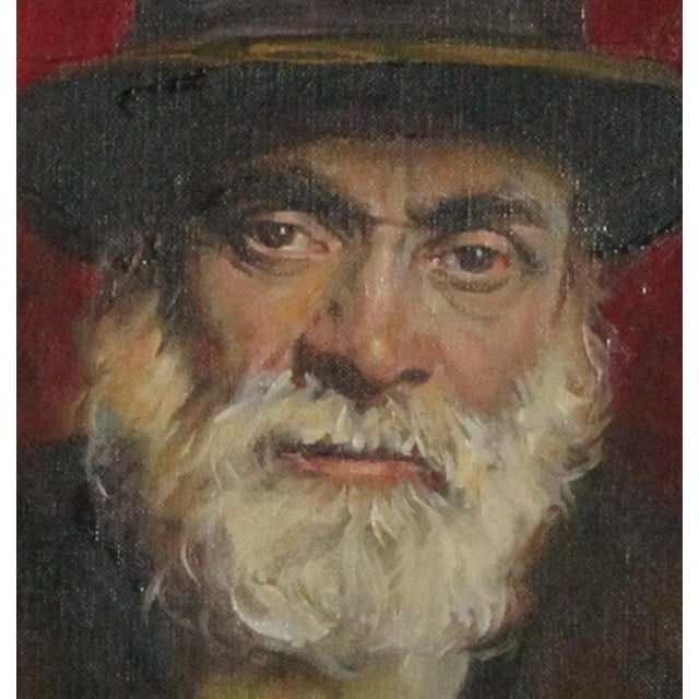 Artist: Sandu Liberman, Romanian/American (1923 - 1977) Title: Portrait of an Old Man Year: circa 1970 Medium: Oil on...