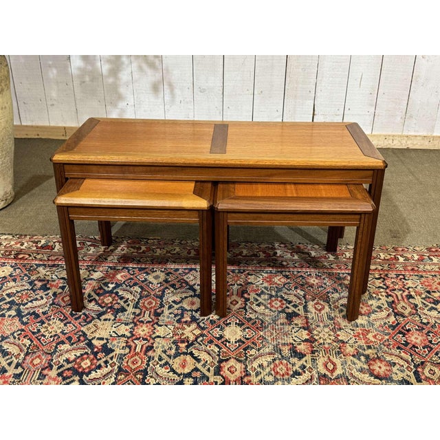 Vintage Nesting Teak Tables, 1970s, Set of 3 For Sale - Image 5 of 13