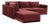 Willow Berry Red with Mauve Piping Modular 5-Piece Performance Velvet LAF Sectional For Sale