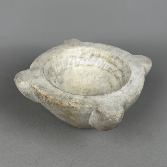 Antique White Marble Mortar, 1800s For Sale - Image 3 of 11