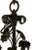 Vintage 6 Light Chandelier Spanish Leafy Details Black Iron For Sale - Image 4 of 8