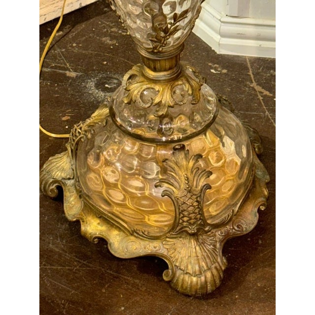 Traditional Rare 19th C. French Bell Epoch Gilt Bronze Floor Lamp For Sale - Image 3 of 6
