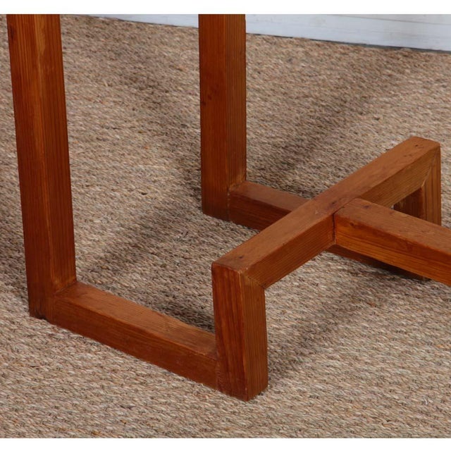 Pine Console Table by George Couteau, 1980 For Sale - Image 3 of 8