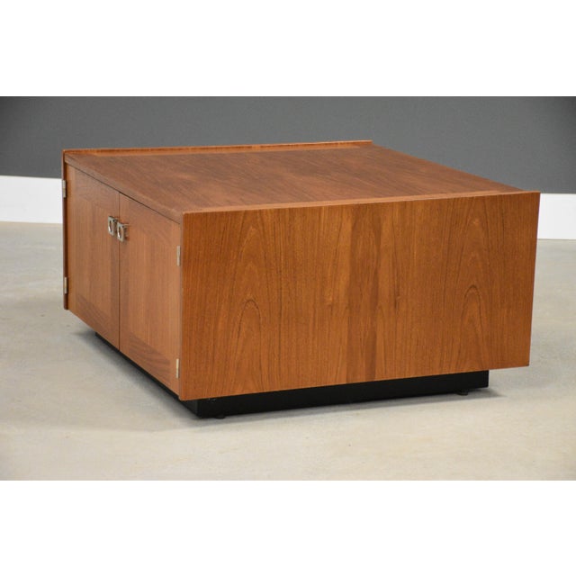 1970s 1970s Refinished Danish Teak Square Coffee Table For Sale - Image 5 of 9