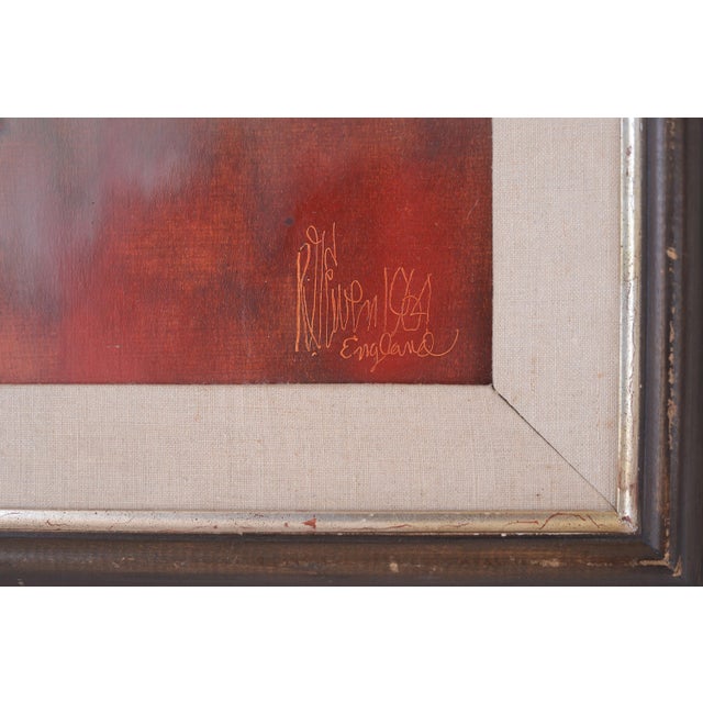 Red 1960s Mid Century General on Horse Caricature Painting For Sale - Image 8 of 12