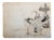 18th Century Japanese Wood Block Proof of Three Cranes For Sale