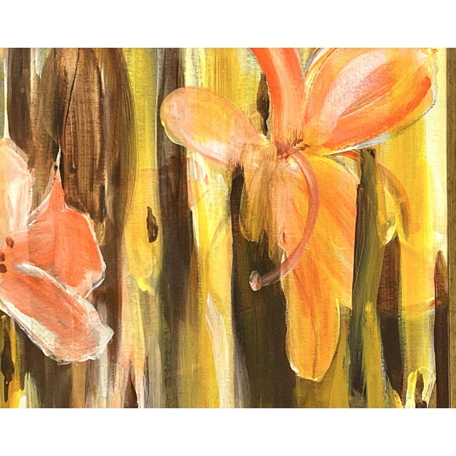 Late 20th Century Signed Original Painting by Karen Reinhart (American, 1938-2023) Titled 'Flower Power' For Sale - Image 5 of 12
