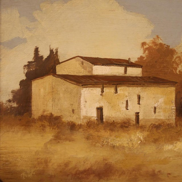 Italian Artist, Landscape, 1960s, Oil on Masonite, Framed For Sale - Image 14 of 17