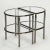 Mid-Century Demilune Gun Metal and Glass Side Tables - A Pair For Sale - Image 9 of 9
