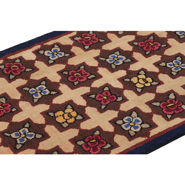 Handmade in wool and originating circa 1920-1930, this 2x4 rug is a rare and exciting new curation in Rug & Kilim’s...