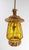 1970s French Ceiling Pendant in Yellow Glass & Wicker Chandelier, 1970s For Sale - Image 5 of 10