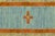 Contemporary Swedish-Style Geometric Flatweave Wool Rug in Rust and Sky Blue For Sale - Image 3 of 10