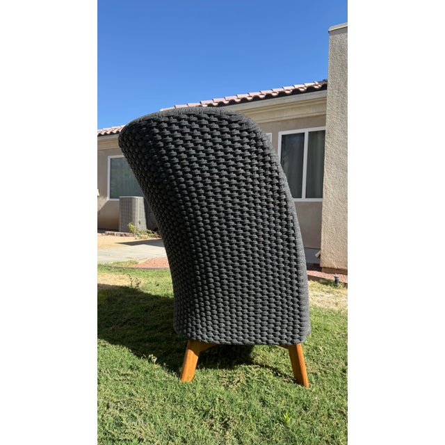 Mid-Century Modern The Cane-Line Peacock Wing Highback Chair With Teak Legs (Model 5460), Designed by the Danish Duo Foersom & Hiort-Lorenzen, 2 Pieces For Sale - Image 3 of 12