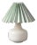 Danish White Glass Table Lamp, 1980s For Sale