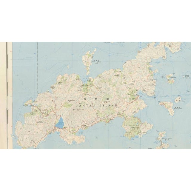 Large Two-Sheet Map of Hong Kong, Kowloon and the New Territories, 1975, Set of 2 For Sale - Image 13 of 16