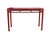 Contemporary 41" Long Hand Made Red Lacquer Console Table For Sale - Image 3 of 6