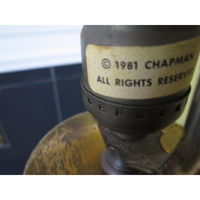 Chapman Vintage Hand Waxed Luxury Table Lamp Without Shade For Sale - Image 10 of 12