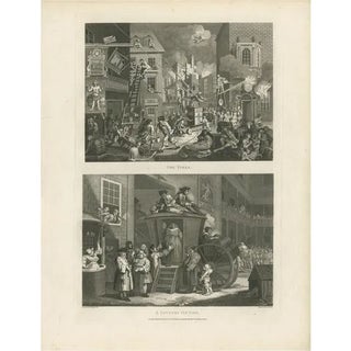 Thomas Cook, Urban Turmoil and Rural Life: A Dual Perspective, 1800, Print For Sale