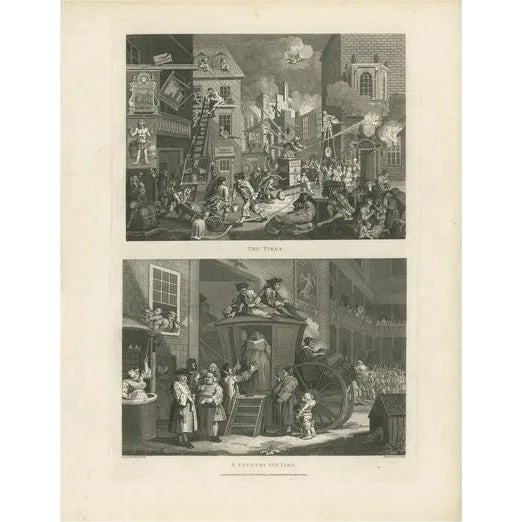 Thomas Cook, Urban Turmoil and Rural Life: A Dual Perspective, 1800, Print For Sale