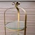 Vintage Hollywood Regency Brass & Glass Plant / Pastry Stand Display Shelving For Sale - Image 11 of 12