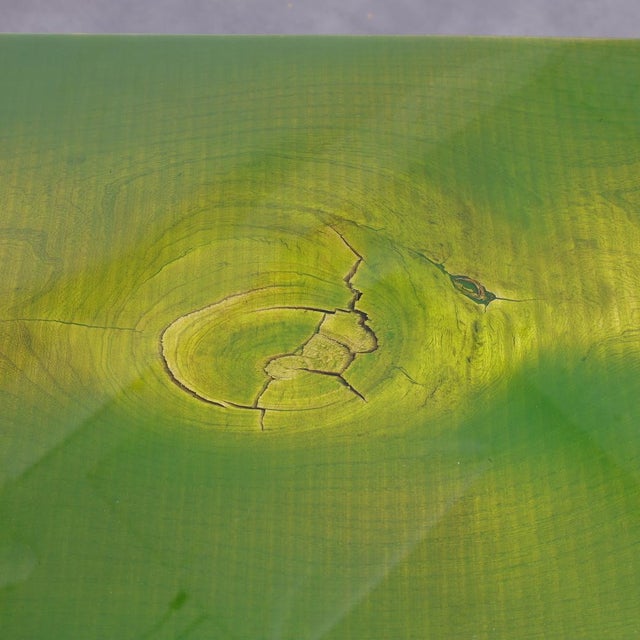 Handmade Green Epoxy Fusion Bench, 1990s For Sale - Image 10 of 11