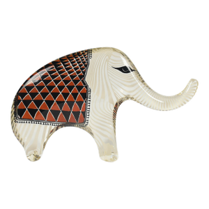 Palatnik Op Art Lucite Elephant With Red Blanket