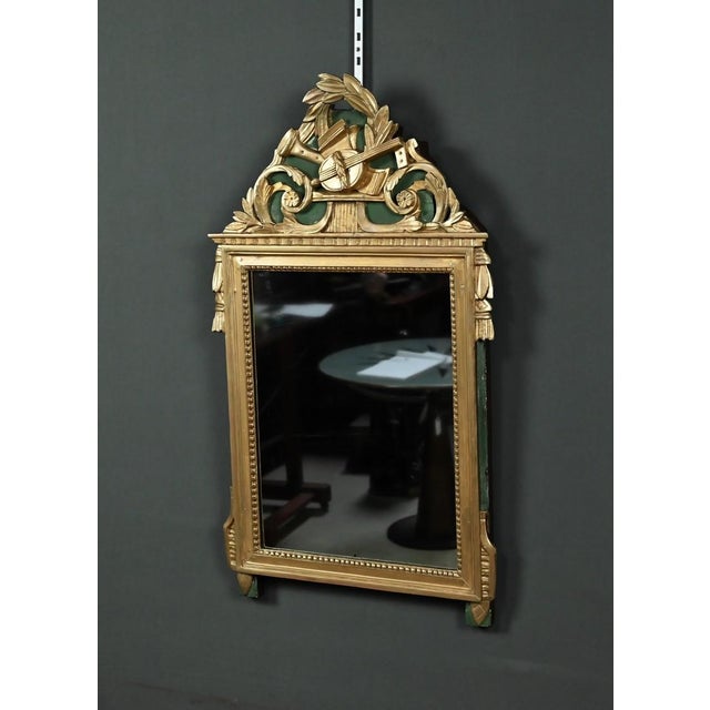 Antique Louis XVI Style Giltwood Mirror, 1890s For Sale - Image 4 of 13
