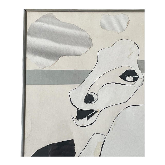 Horses and Ruins, Collage Mixed Media on Paper by Julian Edwin Levi, Rome c.1968 For Sale - Image 10 of 10