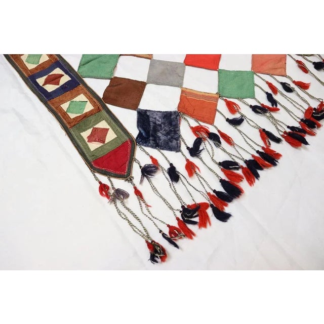 Textile Vintage Embroidered Uzbek Wall Hung Patchwork Tapestry, 1920s For Sale - Image 7 of 12