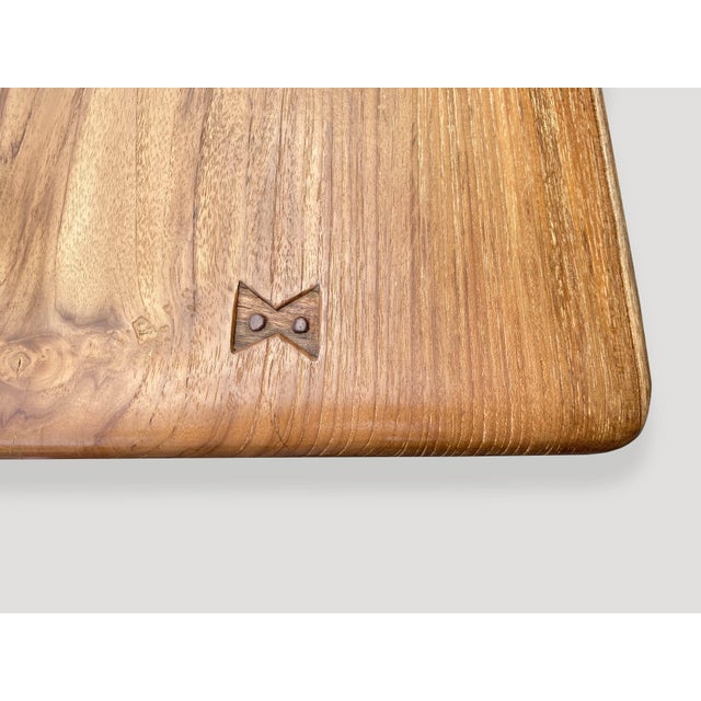 Andrianna Shamaris Midcentury Couture Teak Wood Dining Table For Sale - Image 18 of 18