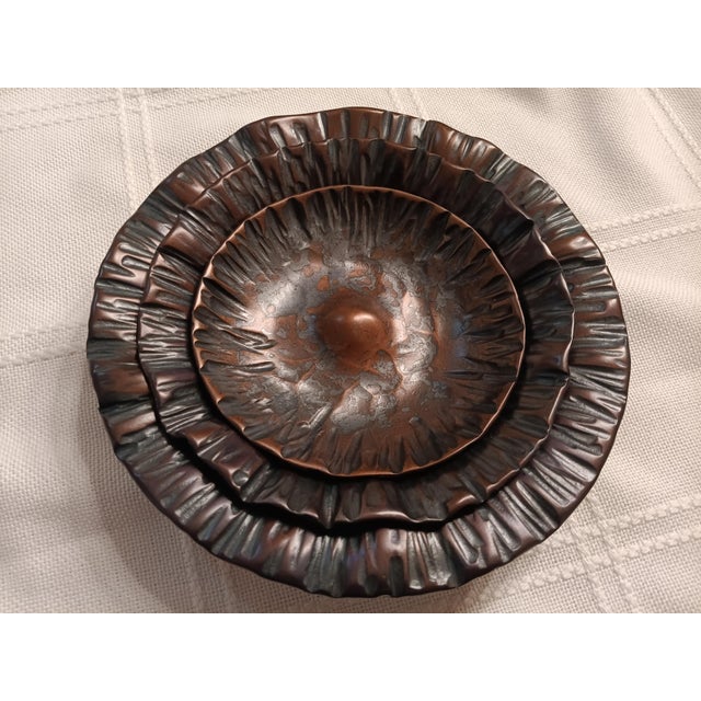 These are a set of three hand forged and hand patinated iron nesting bowls. Every piece i make is a one of a kind. With...