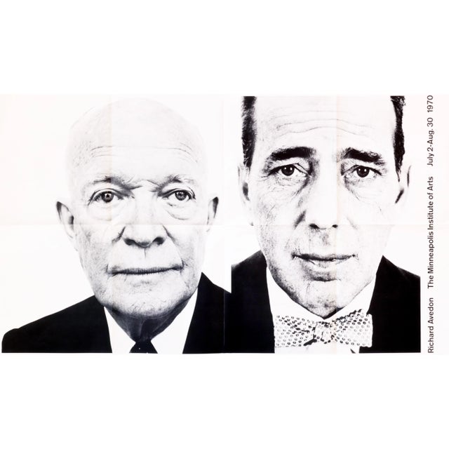 Richard Avedon 1970 American Exhibition Poster, Richard Avedon, the Minneapolis Institute of Arts (Eisenhower, Bogart) For Sale - Image 4 of 4