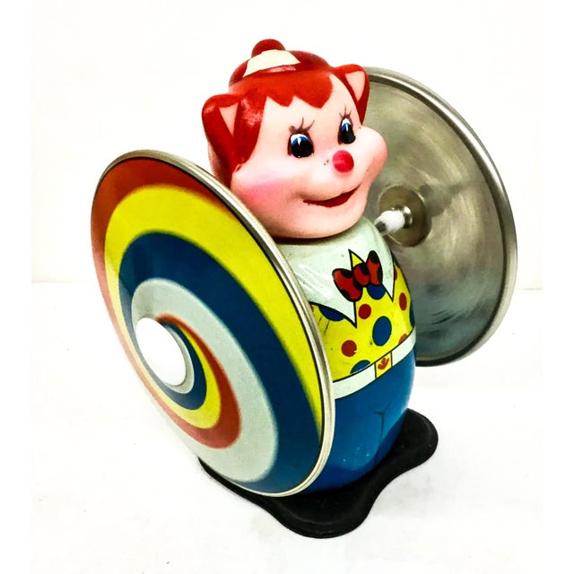 This is direct from the factory that produced these toys in the 1940’s. The key is in a paper bag and winds him up and he...