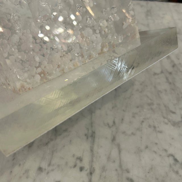 Solid Lucite Block Sculpture For Sale - Image 12 of 12