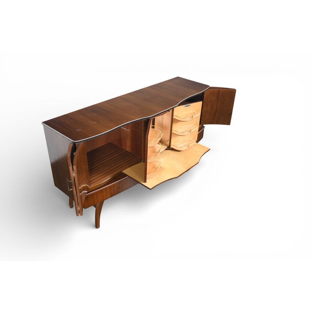 Wood Mid 20th Century Art Deco Cocktail Bar by Beautility For Sale - Image 7 of 18