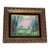 Late 20th Century Cardin Framed Painting of Children Exchanging Flowers Sunset Copper Enameled Golden Hour For Sale