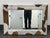 Made Goods Made Goods Charles Brown + White Hide Framed Mirror For Sale - Image 4 of 12