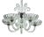 Art Deco Italian Murano Glass Five-Arm Chandelier from Seguso, 1940s For Sale
