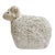 1970s Vintage White Ceramic Ram Sheep Figurine For Sale