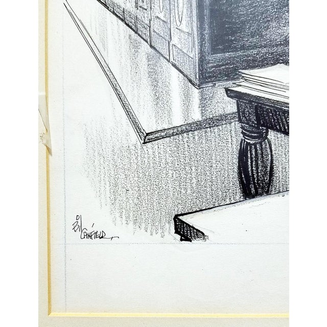 1970s Bill Canfield Signed Gift to Martha Mitchell Cartoon For Sale - Image 4 of 12