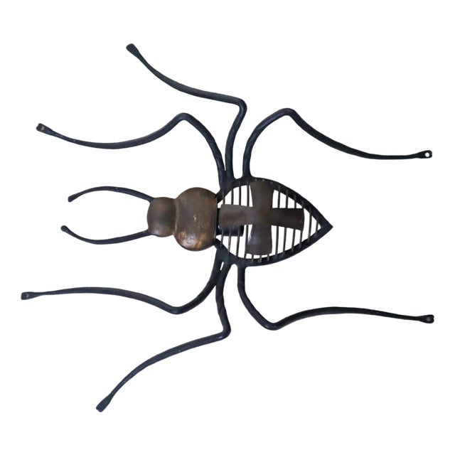 Hand-Forged Cross Spider Wall Lamp, 1960s For Sale