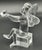 A beautifully crafted Baccarat crystal cherub figurine, featuring a seated angel holding a trumpet atop a solid crystal...