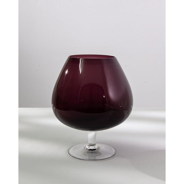 Mid-Century Modern 1960s Italian Purple Glass Goblet For Sale - Image 3 of 18