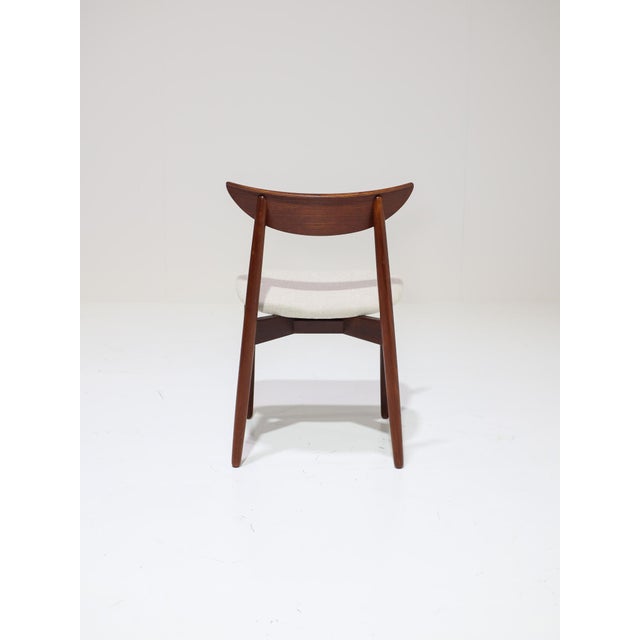 A set of six dining chairs, model 58, designed by Harry Østergaard for Randers Møbelfabrik in Denmark, 1960s. These chairs...