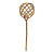 Vintage Handwoven Rattan Rug Beater With Twisted Handle – English Country Cottage Decor For Sale