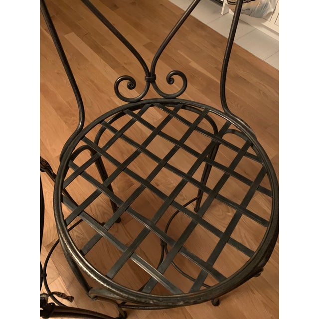 Wrought Iron Barstools - A Pair For Sale In Philadelphia - Image 6 of 9