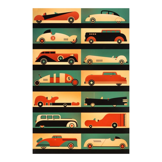 2020 Contemporary Quebec Poster, Cars (Artist Signed) For Sale
