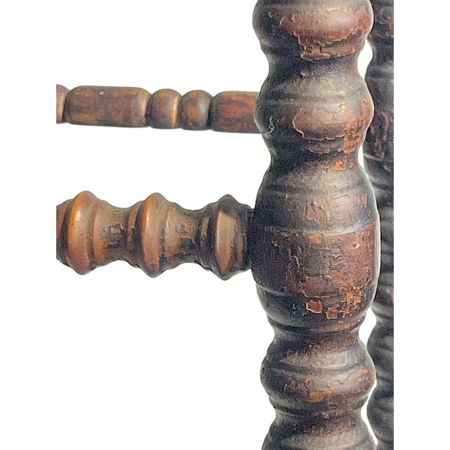Early 20th Century Antique Bobbin-Turned Oak Blanket Stand / Towel Rack, Early 20th Century For Sale - Image 5 of 16