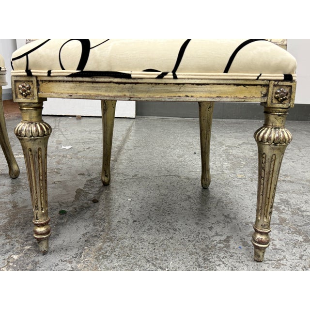 French Neoclassical Circa 1930's Armchairs, Pair For Sale - Image 9 of 12