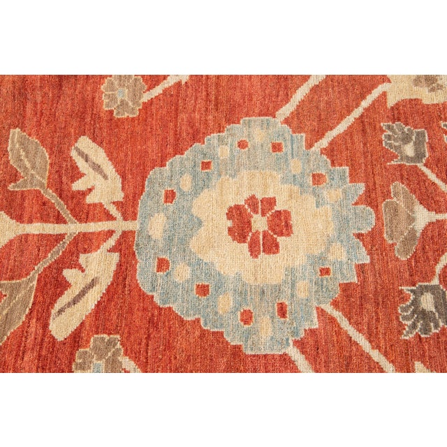 21st Century Sultanabad Contemporary Wool Rug 12 X 15 For Sale - Image 9 of 13